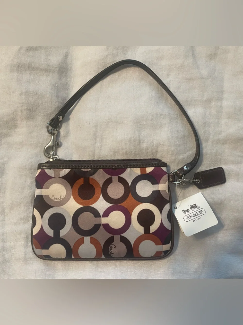 NWT Coach Madison Multicolor Signature C Wristlet Coin Purse - Picture 3 of 8